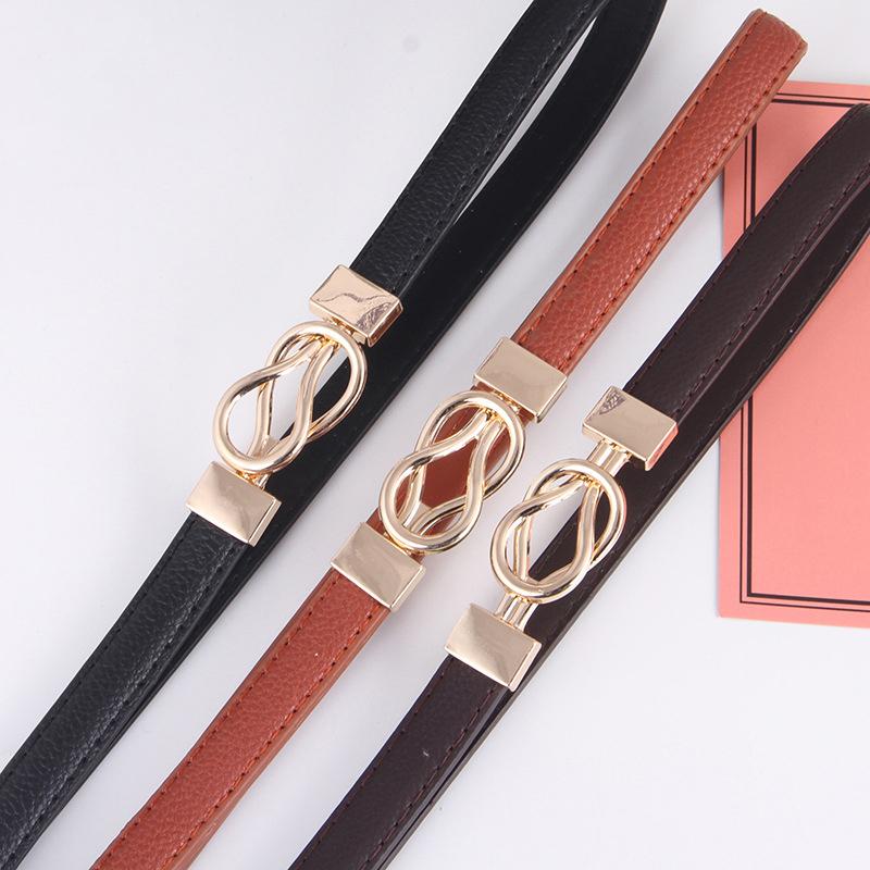 1Pc Adjustable Plutonium Leather Ladies Dress Accessories Slim Belts Thin Women Belt Belts Alloy Buckle  Female Waist