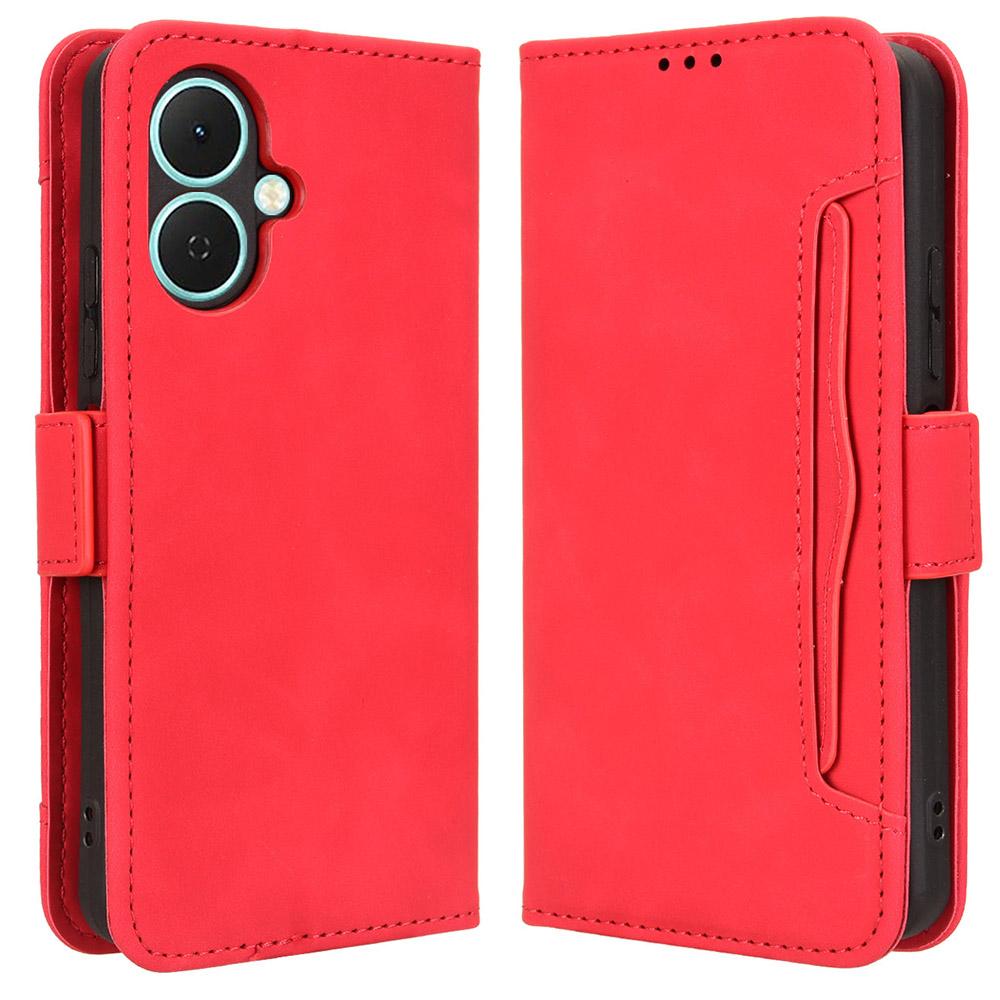 For TECNO Spark Go 2 4G/KM4 Leather Case Phone Wallet Cover with Multiple Card Slots