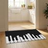 Music Note Piano Pattern Floor Mat Flannel Door Mat Non-Slip Bedroom Living Room Home Decor