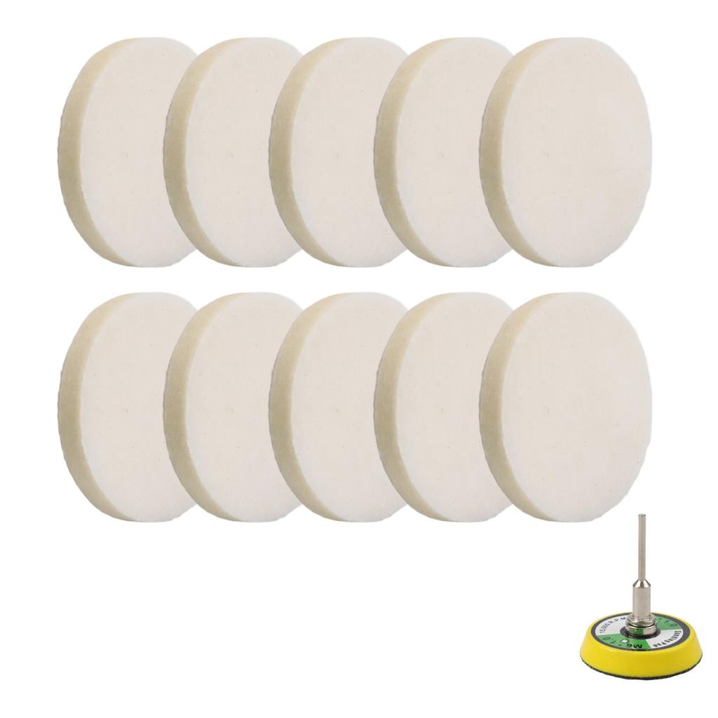 11Pcs/Set Polishing Pad Polishing Wheel With Mandrel Wool
