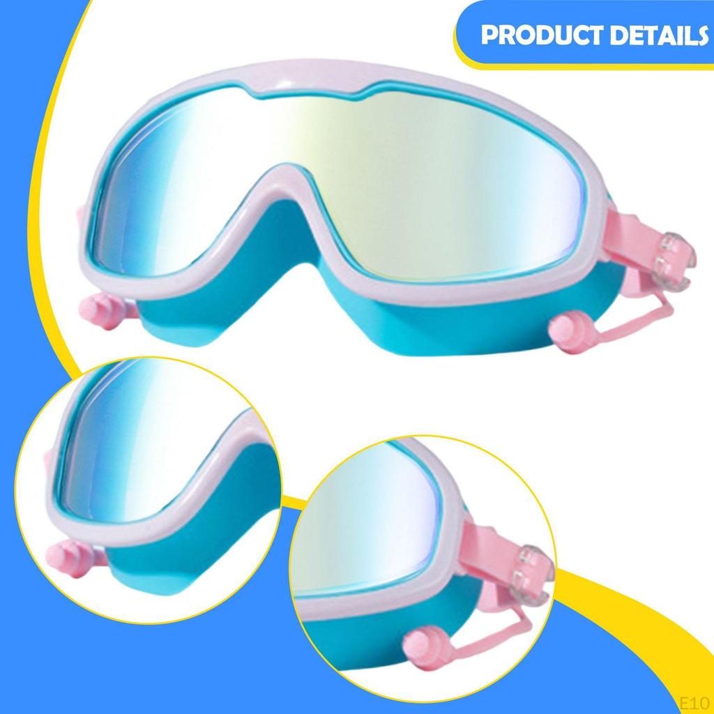Regulowane okulary pływackie dla dorosłych, widok panoramiczny, do aktywności wodnych i nurkowania