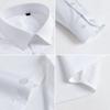 Men Social Shirt Bamboo Fiber Long Sleeve Anti-wrinkle Non-ironing Slim Fashion Casual Business Office White Blue Shirt