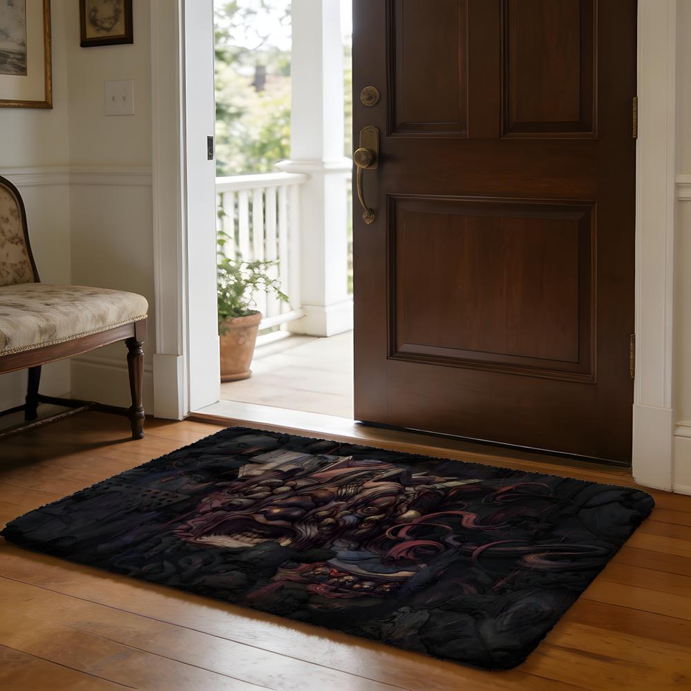 DDisco EElysium Video Game Floor Mat Soft Flannel Absorbent Mat Non-Slip Rug Home Bedroom Bathroom