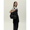 Anggae Glossy Big Shoulder Bag Black