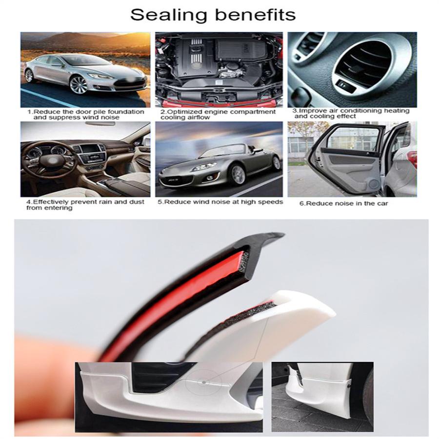 

10М Белый Резиновый Передний Задний Бампер Губа Фара Боковая Юбка Т-образная Кромка