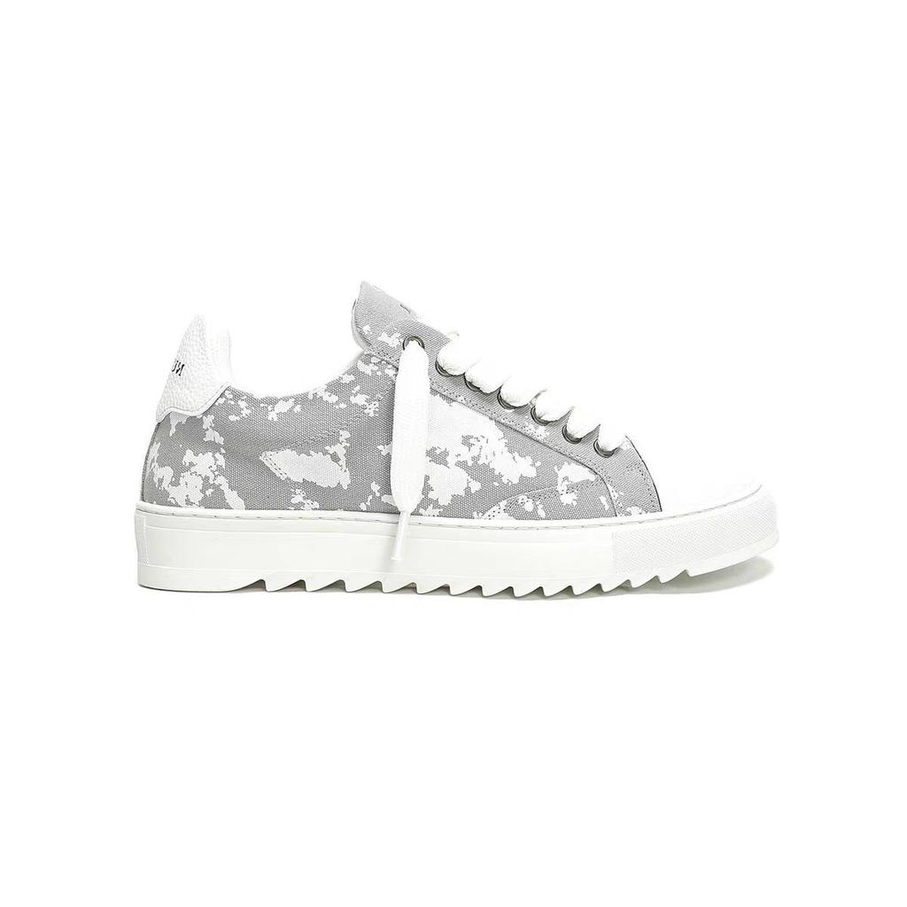 Nieuwe Lichte Koppel Lage Top Board Shoes Met Gespatte Inkt Print Dikke Zool Om Hoogte Te Vergroten, Casual Witte Schoenen