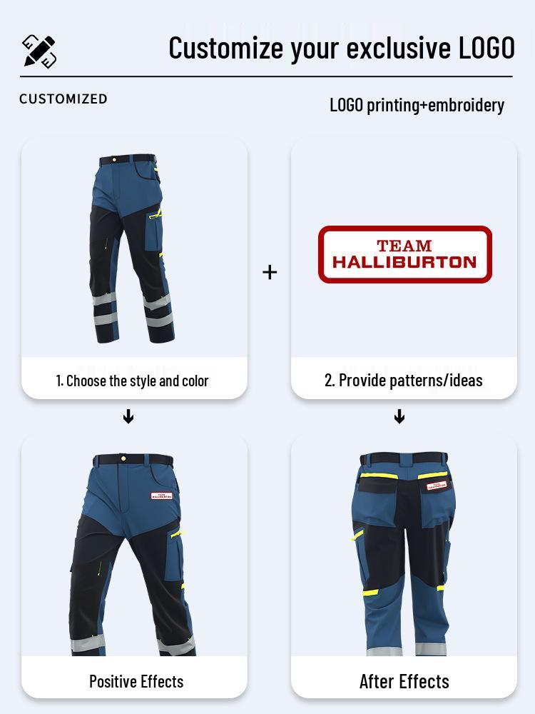 Tear-Resistant Multi-Pocket Work Pants for Spring and Autumn