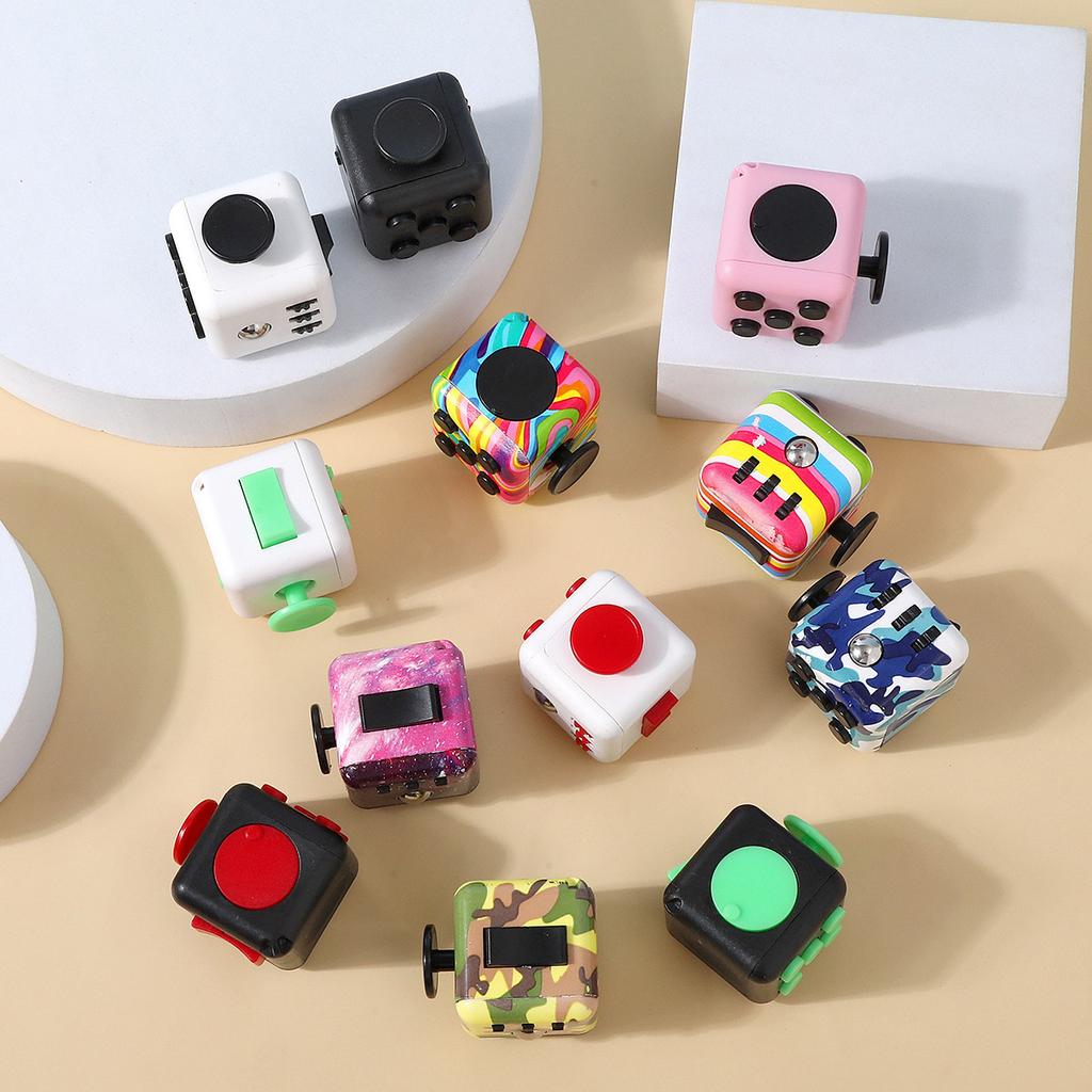 Adhd Autism Mini Decompression Anti Stress Relief Magic Finger Dice Fidget Cube Sensory Toys Kids Adults Decompression Vent Set
