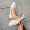 Large Size Flat Single Shoes Women's Winter New Pointed Shallow Mouth Comfortable Doudou Shoes