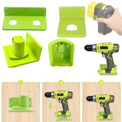 Wall Mounted Battery Machine Storage Rack for Ryobi 18VOne+ Lithium Ion Batteries, Drill Power Tools Storage