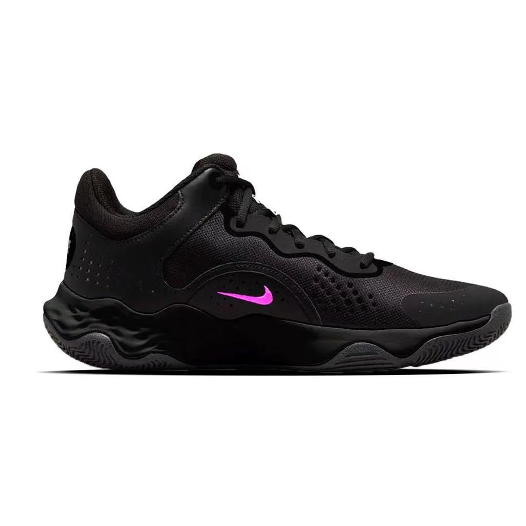 Nike Fly By Mid 3 Abrasion Resistant Mid Top Basketball Shoes Men's Black Pink DD9311-003(team741-)