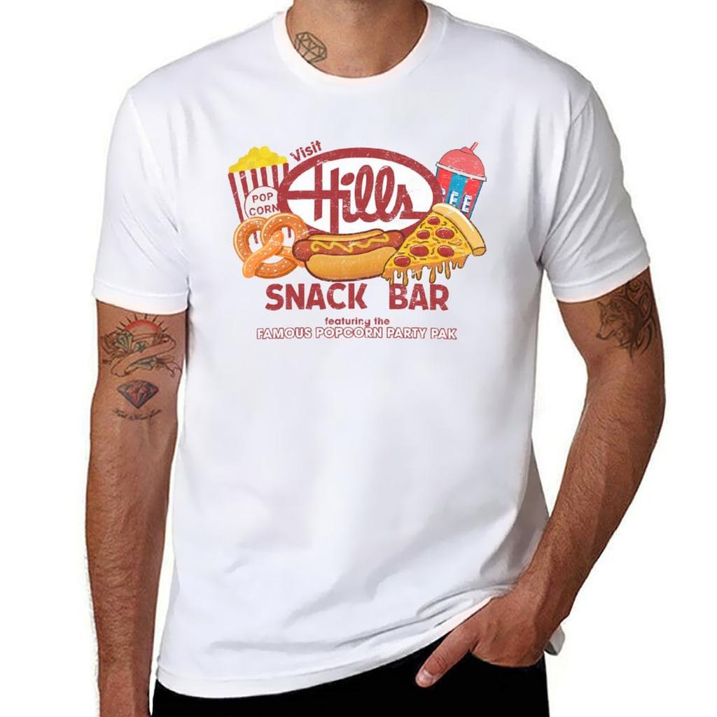 Distressed Hills Snack Bar Tshirt Casual Graphic Print Tee Tshirt
