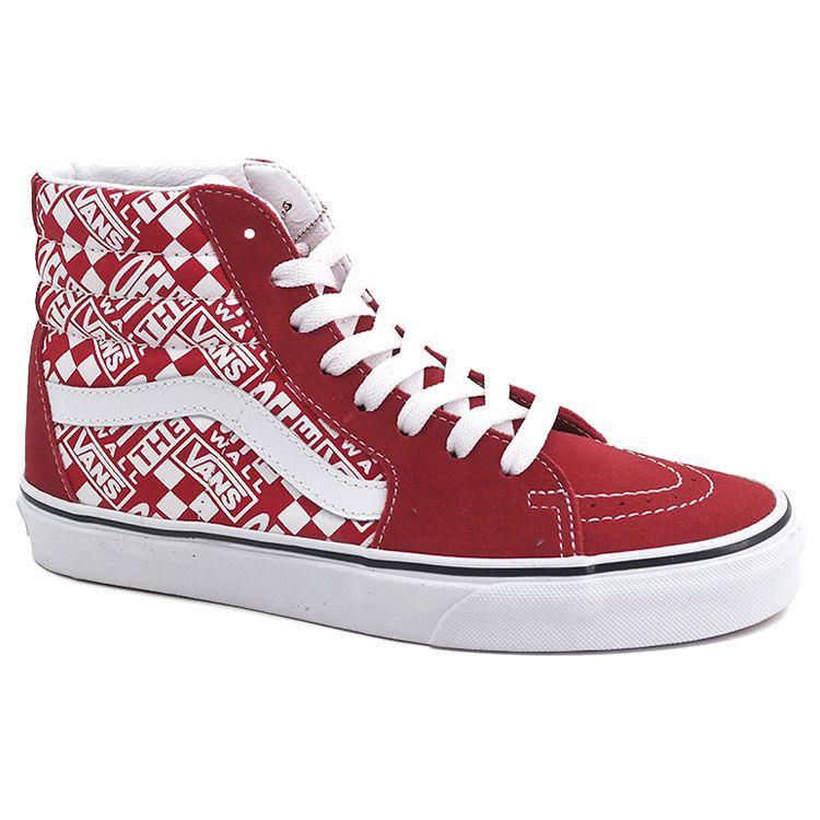 Vans Sk8-Hi Off The Wall Unisex Sneakers Red Chili-Pepper Racing-Red VN0A32QG3VB