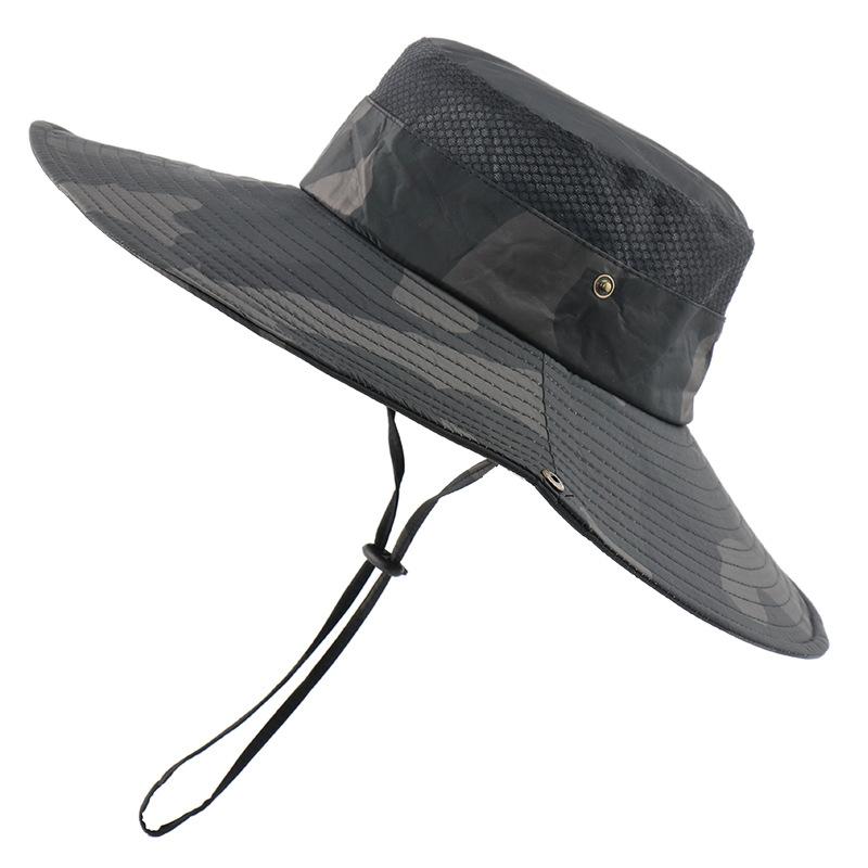 Spring and Summer New Outdoor Bucket Hat Camouflage Sun Hat Travel Mountaineering Fishing Hat Unisex