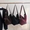 2026 Nuova Borsa Tote Casual Versatile di Alta Qualità Scamosciato Sintetico Monocolore Chiusura a Fibbia Grande Capacità Borse a Spalla Impermeabili Durevoli Borse a Mano