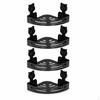 Suction Cup Triangle Corner Shelf for Bathroom, NoDrill Storage Rack, Black Single Layer