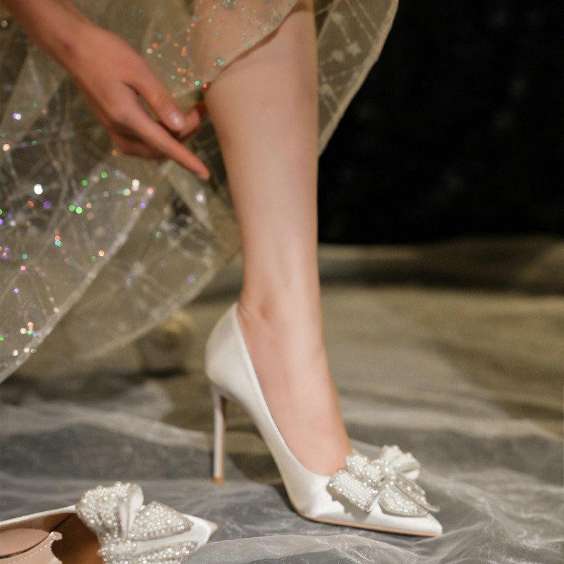 Fashion 2024 New French Pointy Pumps Temperament Women'S Shoes Daily Commute Elegant Comfortable Everything