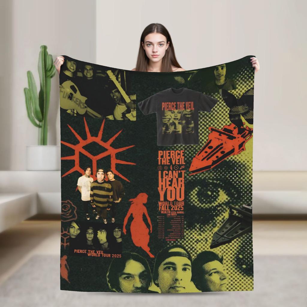 Pierce the Veils  Blankets Quality Warm Soft  Throw Blanket Winter Travel Outdoor Novelty Bedspread