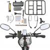 Bicicleta Eléctrica Fat Plegable SINOHON AW20, Autonomía Máxima 120KM, Velocidad Máxima 45KM/H, Doble Suspensión, Frenos Hidráulicos, Ruedas de 20'', Ebike Todoterreno con Cesta de Almacenamiento