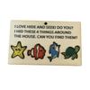 Christmas Wooden Sign Hide And Seek Family Toy, Fun Shape Matching Game