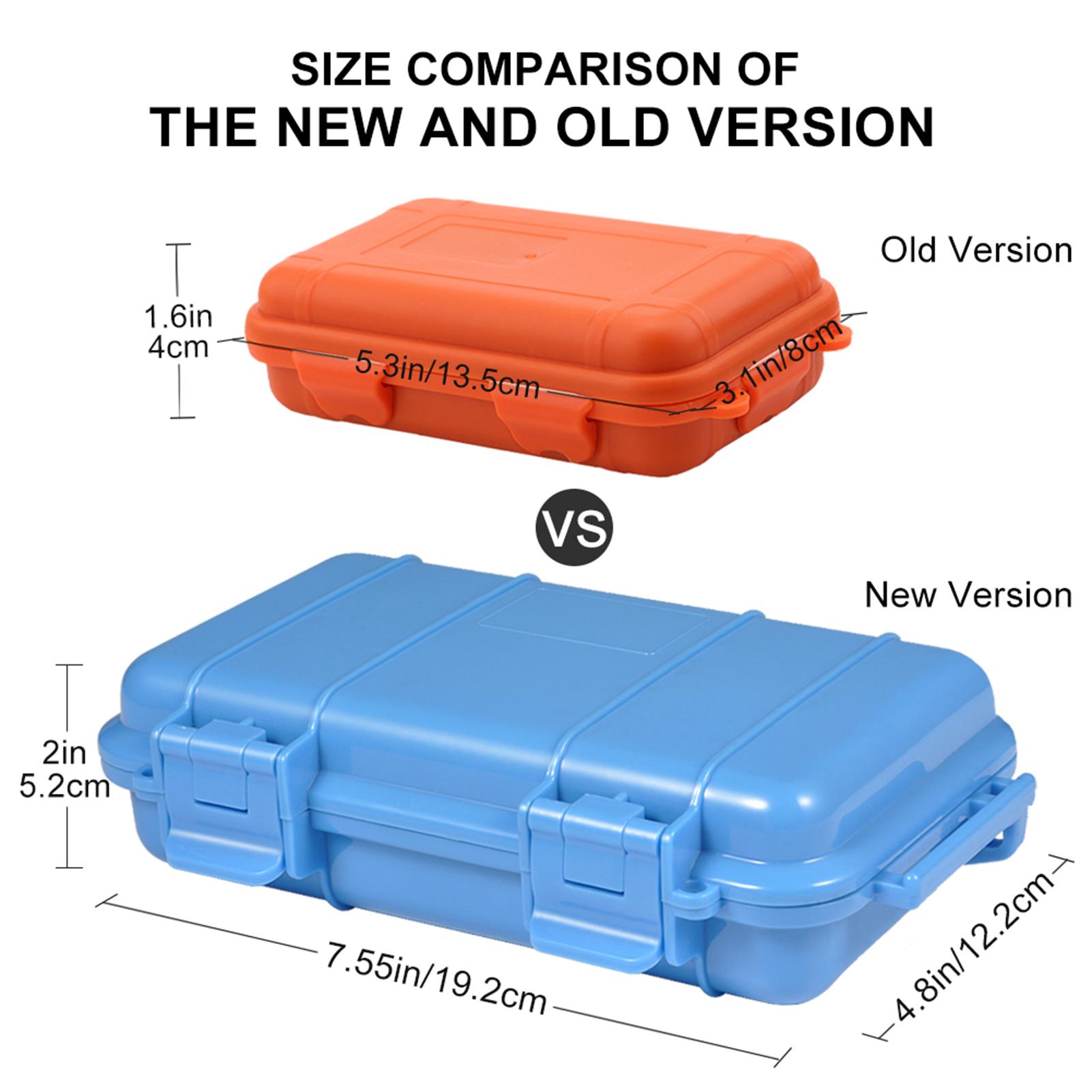 

Waterproof Box Shockproof Dry Storage Box with 2 UShape Buckle for Fishing Camping Hiking (Blue L) синий