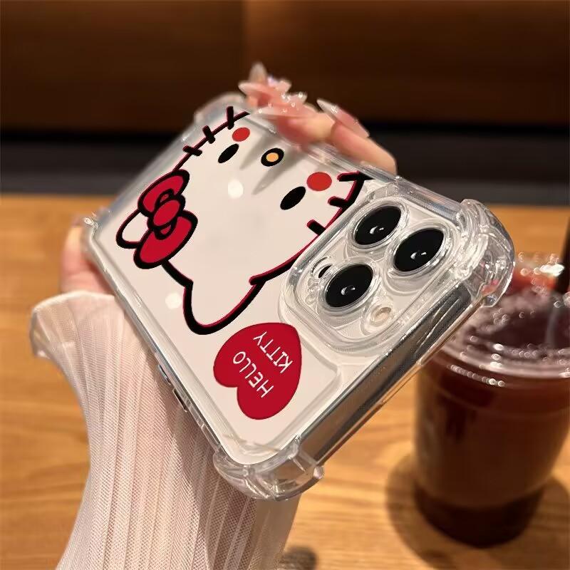 Sweet Hello Kitty Trasnaprent Casing For Huawei Honor 600 400 Lite 5G 400 Pro X9B X6C X7D X8D X6D X5C 5G Soft Shockproof Case