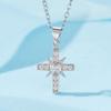 GemChic Women's Exquisite Embed Zircon Cross Love Shape Pendant Necklace Female Simple Clavicle Chain Birthday Christmas Jewelry Gift