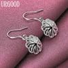 925 Sterling Silver Wedding Jewelry Flower Pendant Earrings