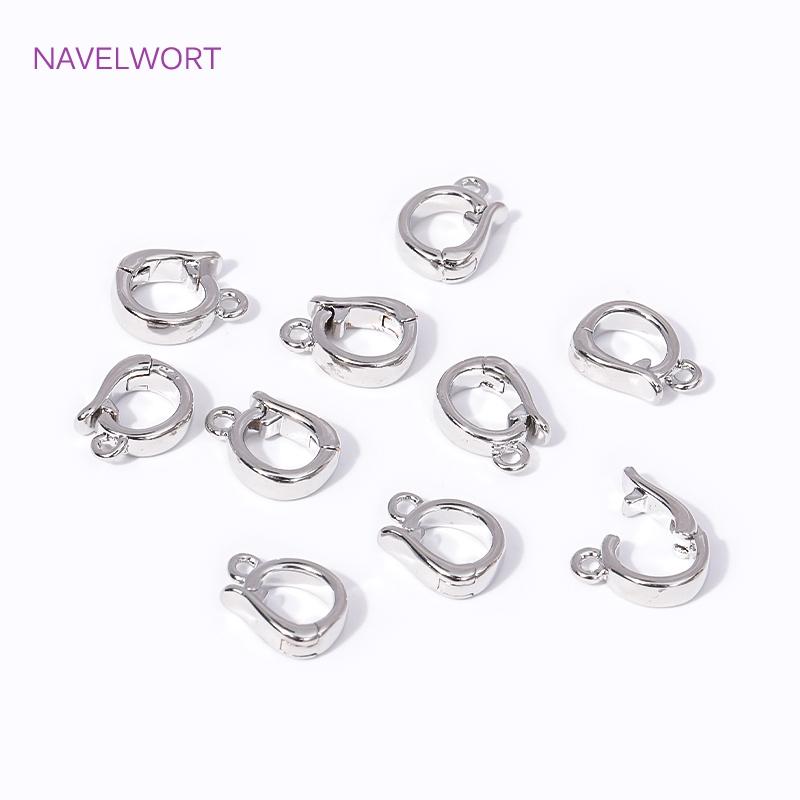 18K Gold Plated Hinged Necklace Enhancer,For Jewelry Making Supplies Pendant Bail Clasps Connector Fastener DIY Accessories