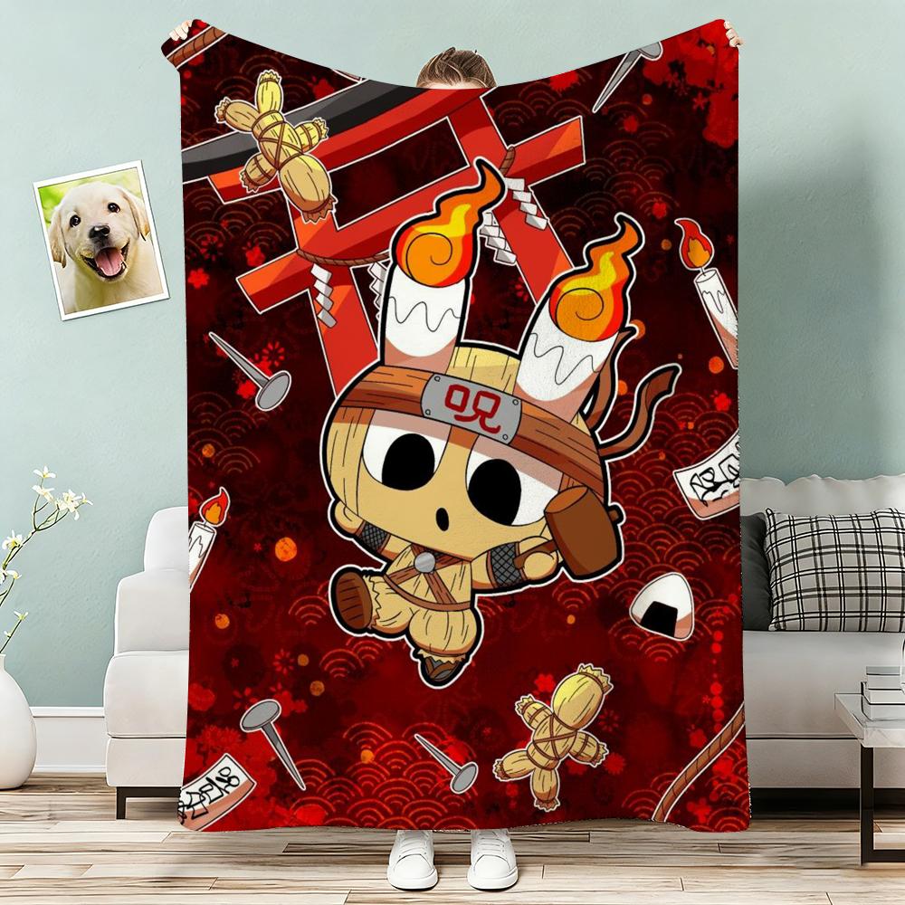 Pepoyo Throw Lightweight 240g Flannel Blanket Soft Skin-friendly for Summer Cooling 75x90cm
