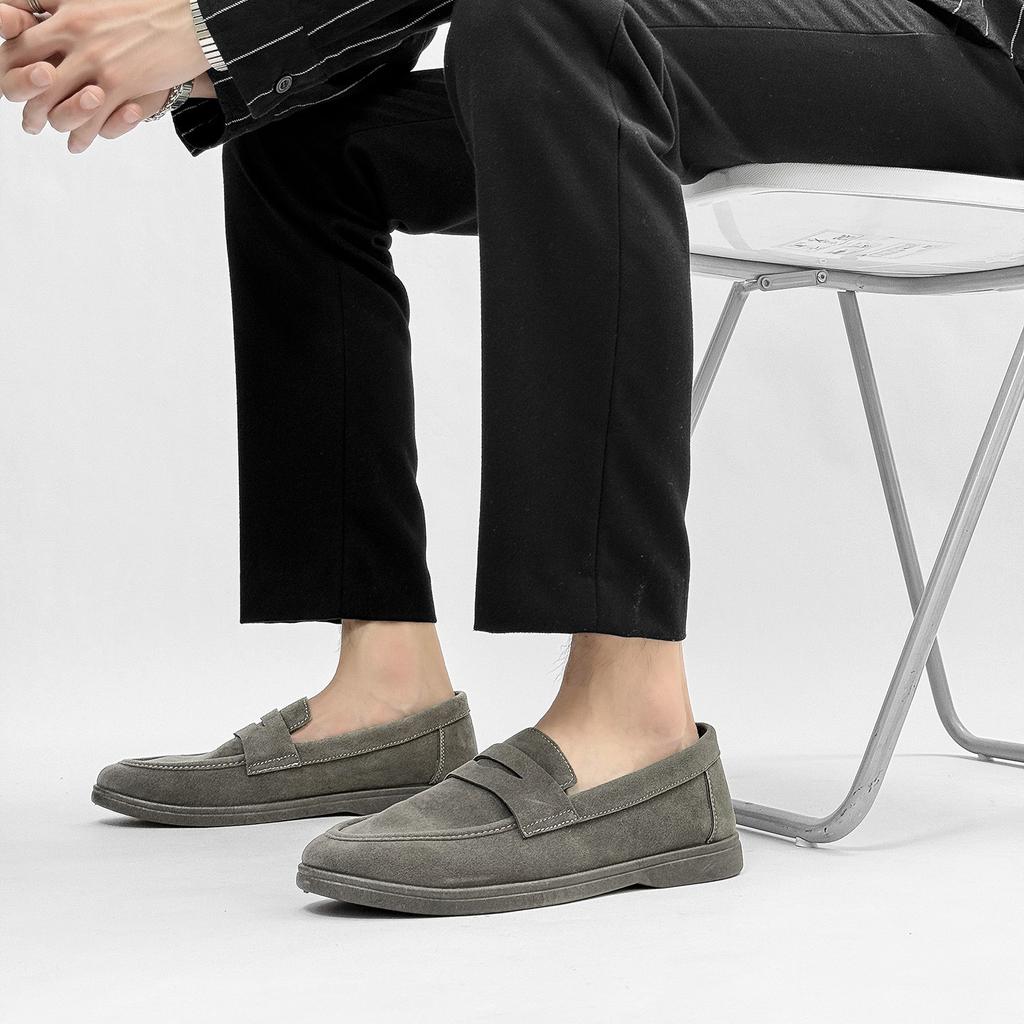Men's Shoes Loafers Doudou Men's Shoes Large Size 2025 New Men's Lazy Shoes Daily Casual Shoes Solid Color