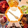 6PCS Bamboo Spoons, Mini Wooden Spoons 5.12 Inch, Multi-purpose Small Teaspoons for Condiments Spices Honey Ice Cream Coffee Kitchen & Serving