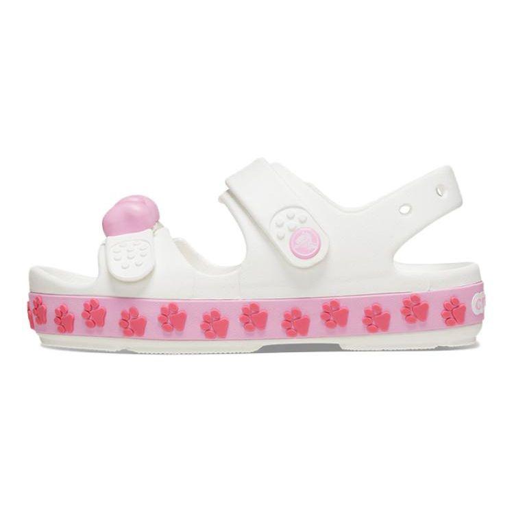 Crocs Resin Comfortable Versatile Kids Sandals Kids Sandals White Pink 210028-1NG