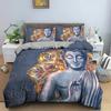 Buddha Bedding Set 3D Bodhisattva Duvet Cover Set Single Double Queen Size Home Textile Gifts For Buddhist