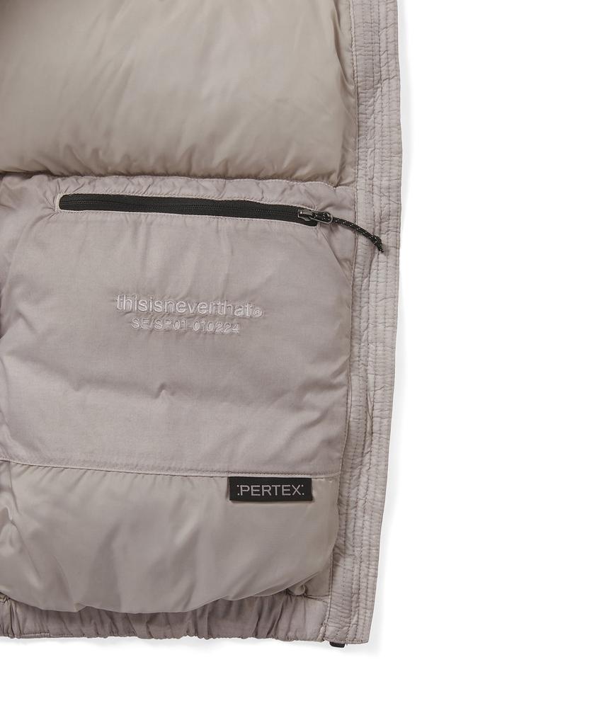 Thisisneverthat Pertex Overdyed T Down Jacket Stone