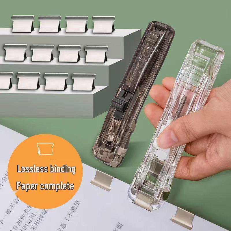 Transparent No-Punch Metal Push & Binding Clip for Test Papers