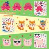 JULMELON 24 Sheets Make a Face Stickers for Kids, Make Your Own Animal Stickers, Classroom Fantasy Animal Mix and Match Sticker Sheets for Boys Girls