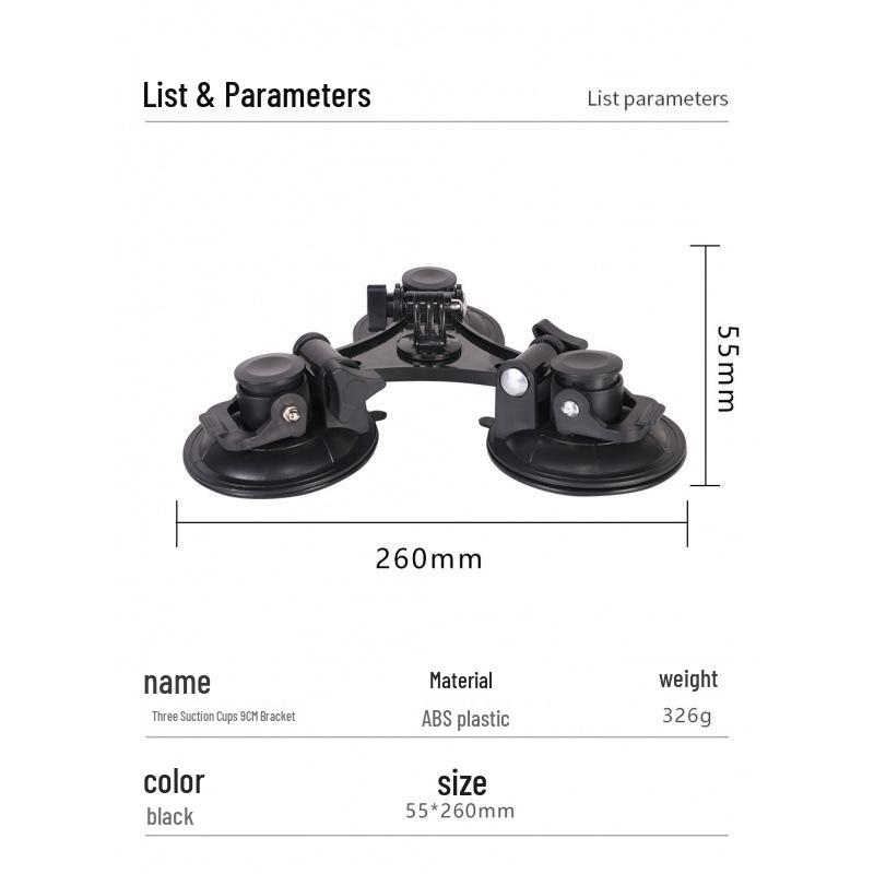 Anti-Shake Magnetic Car Phone Holder with Suction Cup for Sports Cars
