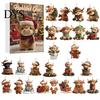 Kerst Adventskalender 2026, 24 Dagen Zee Schildpad/Big Foot/Schotse Hooglander/Hond Ornamenten Duitse Herder Decor Aftelkalender, Verzamelaar
