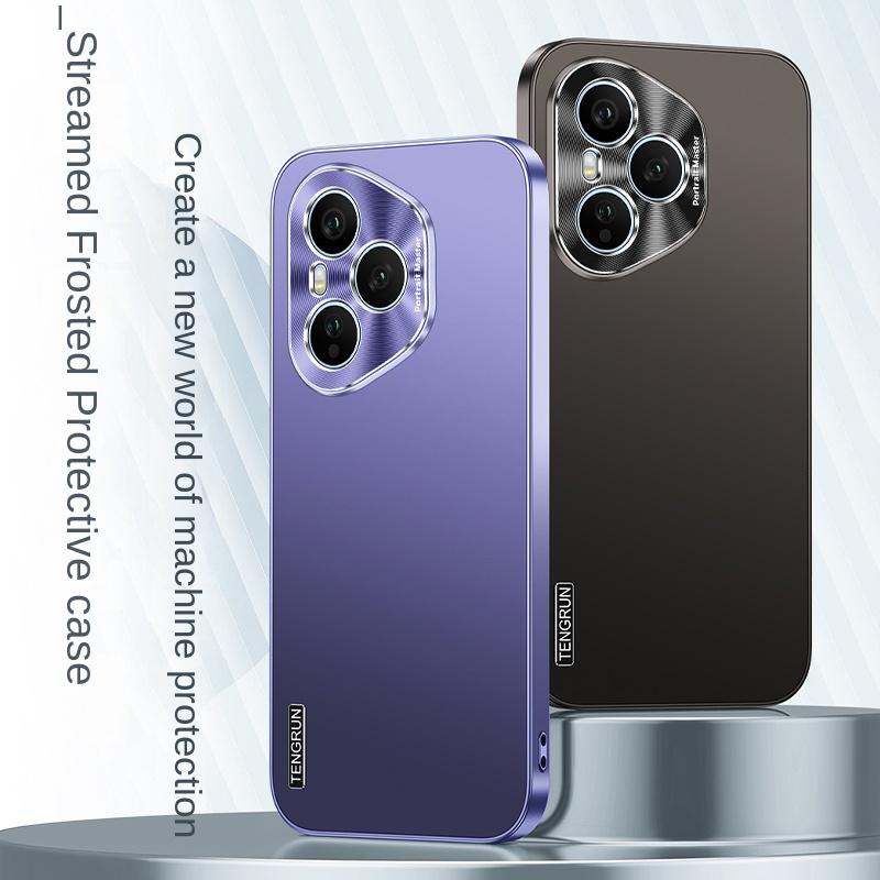 Case For Phone Yulin-003 For Honor 400 400 Pro Metallic Matte Paint Shockproof Drop Resistant Anti Fingerprint Matte Feel Phone Case
