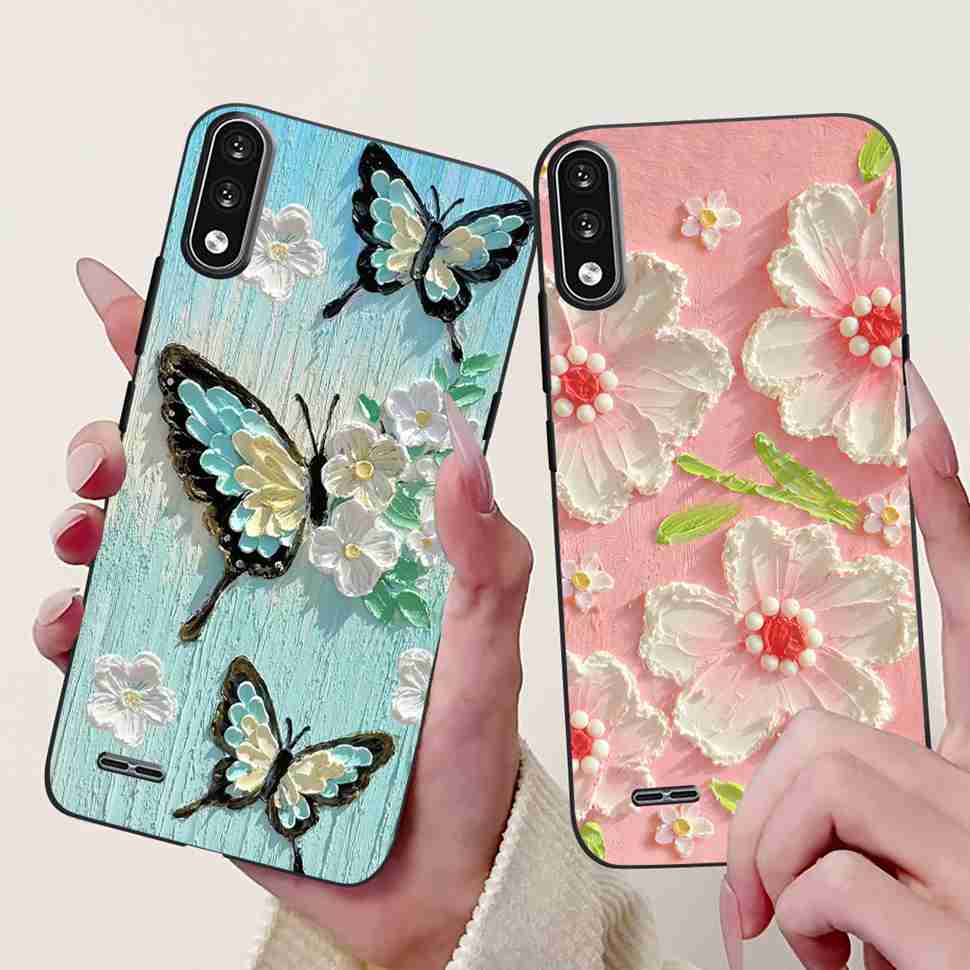 For LG K22 2020 Casing 6.2" Floral Pattern Cover Silicone Soft TPU For LG K 22 K22 LGK22 Cases Screen Protectors Coque Fundas