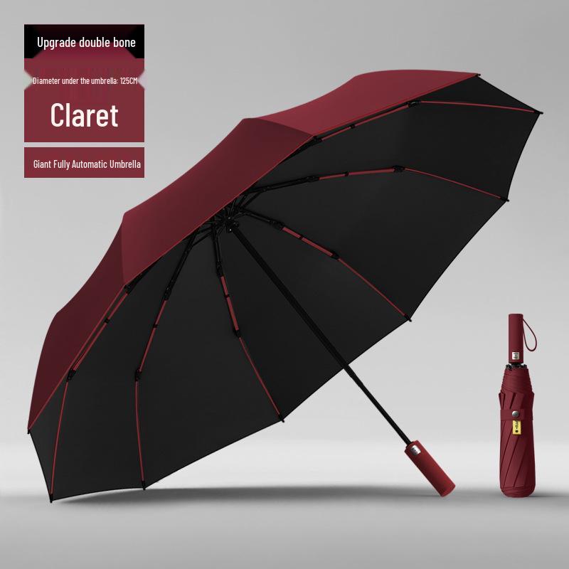Automatic Men's and Women's Reinforced Vinyl Sun and Rain Umbrella - Enlarged for School Use