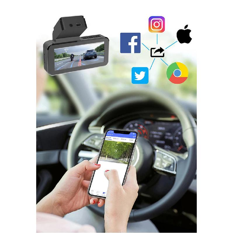 2.5K+1080P 3.39inch Dash Cam Camera  App WiFi 24h Parking Monitor Night Vision Dvr Front and Rear Video Registrator