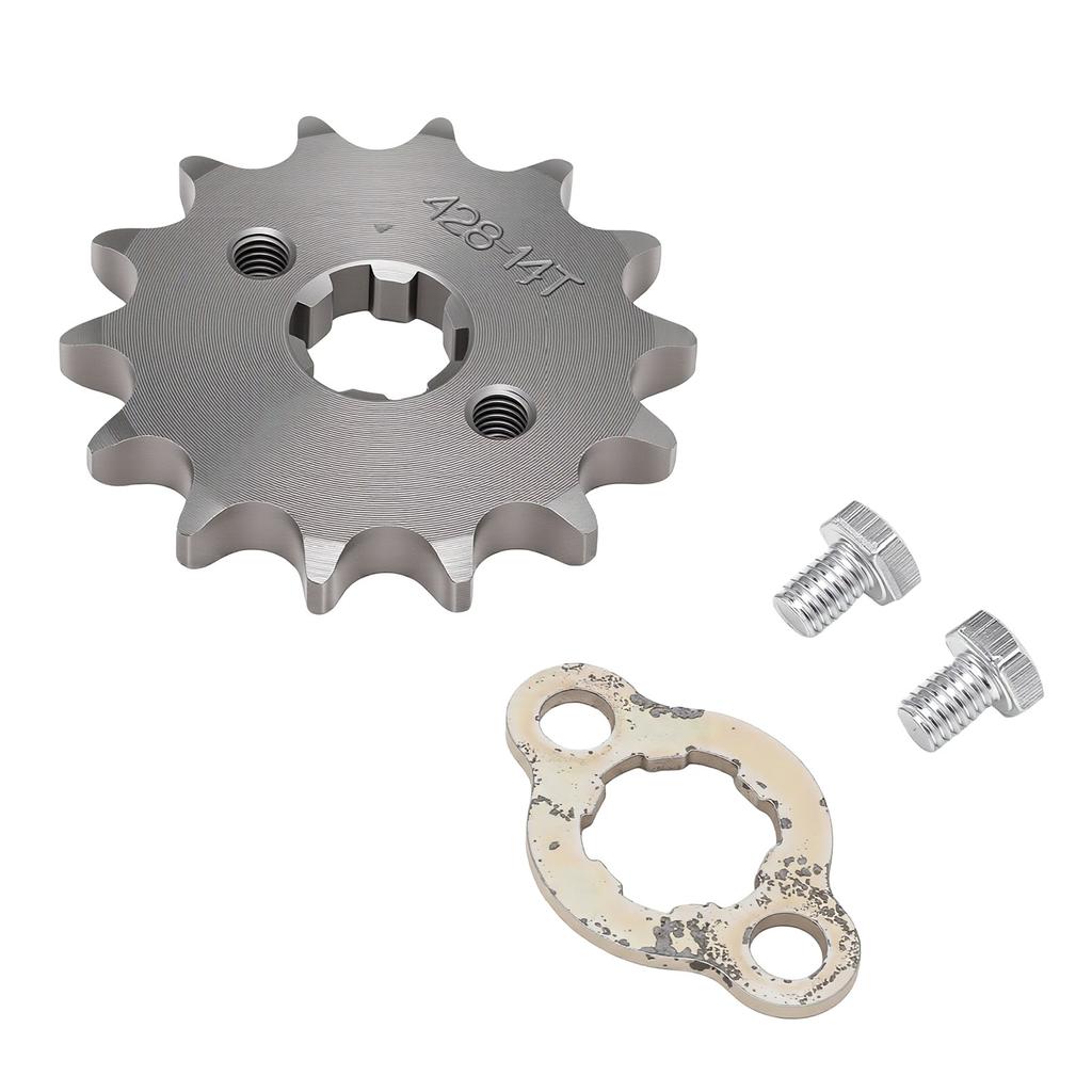 428 14T 17mm Motorrad Vorderes Ritzel Stahl für 50ml 70ml 110ml 125ml 140ml 160ml ATV Quad Pit Dirt Bike