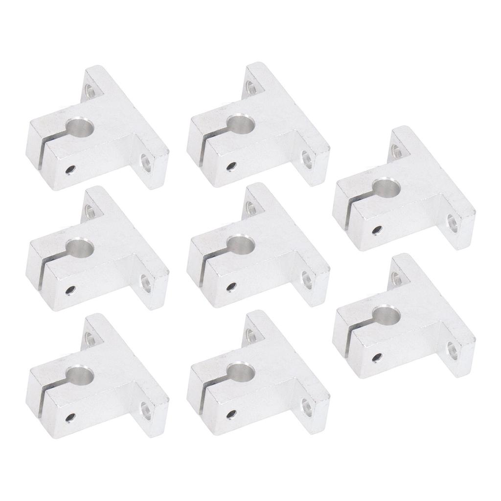 8Pcs Linear Motion Rail Clamping Rod Guide Support Aluminum for Shaft 3D Printer Accessory