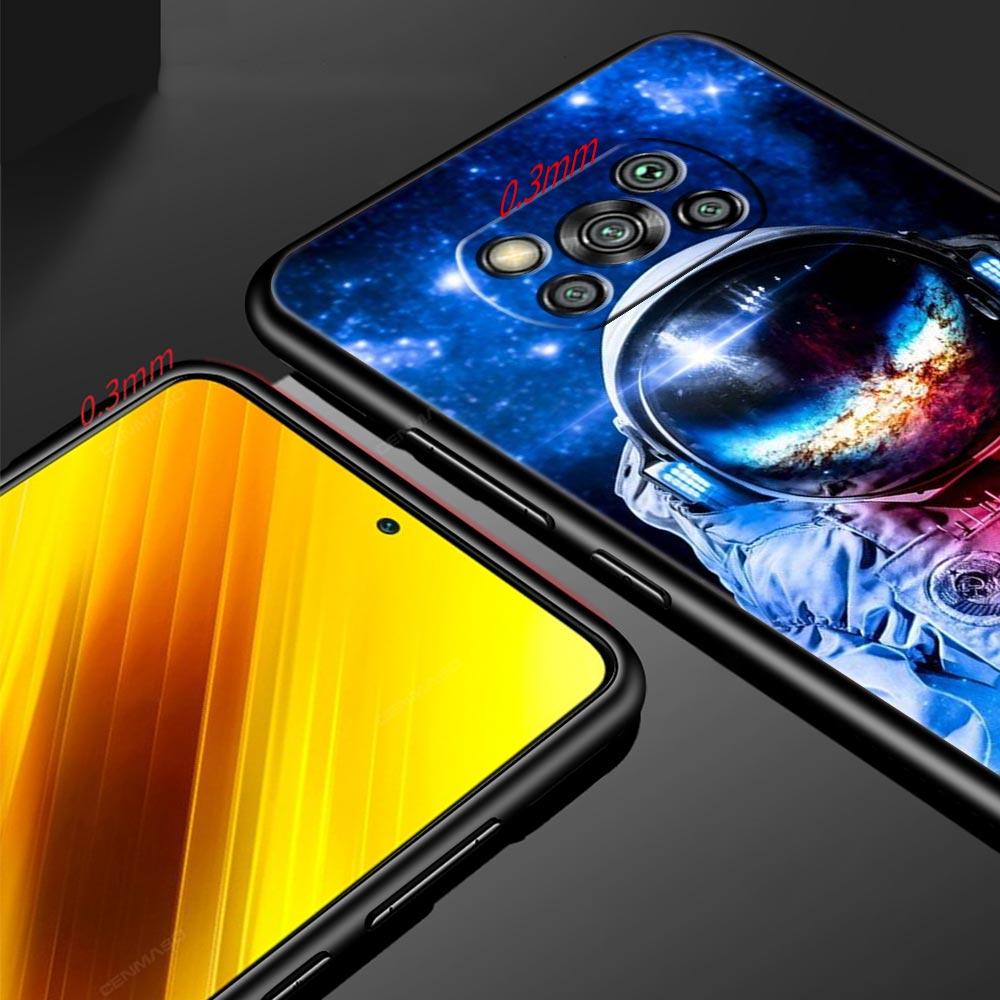 Cute Astronaut Moon Phone Case For Xiaomi Mi Poco X3 NFC M3 F4 F3 M4 X4 Pro 5G Note 10 12 Lite 11 11T 10T 13 12T Pro 9T Cover