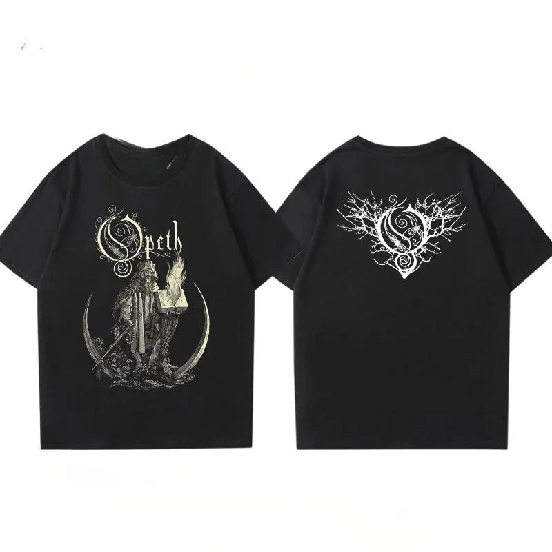 

Винтажная футболка с принтом прогрессив-дэт-метал группы для мужчин и женщин, модная футболка с коротким рукавом группы Opeth, уличная одежда, летняя футболка#Цвет(2) XXXXXL чёрный