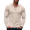 Men's Long Sleeve T-shirt Fashion Men's Designer Clothing Spring And Autumn Thin Stretch Slim Lapel Men's Shirts Men's Clothing