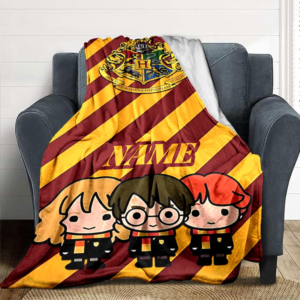 Custom Name "Harry Potter Adventure" Blanket for Couch & Bed, Plush Cozy Fuzzy Blanket Super Soft & Warm Blankets for Fall and Winter. 090867