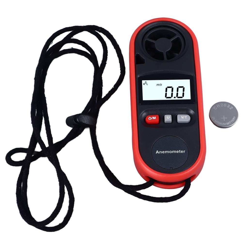 Anemometer Handheld Digital Wind Speed Meter Gauge Air Flow Tester for House HVAC 14 Fahrenheit ‑113 Fahrenheit